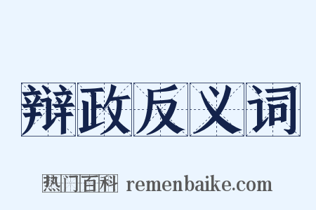 辩政反义词是什么意思的图片